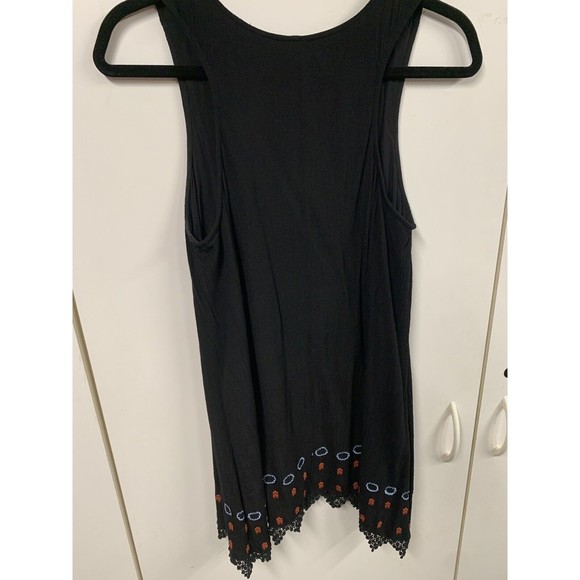 Honey belle Embroidered Black Mini‎ Dress Boho Style Size Small - Picture 7 of 11